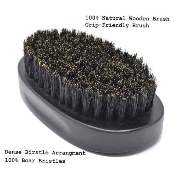 Beard Brush and Comb Set for Men Grooming with Natural Boar Bristle Beard Brush - Picture 2 of 7